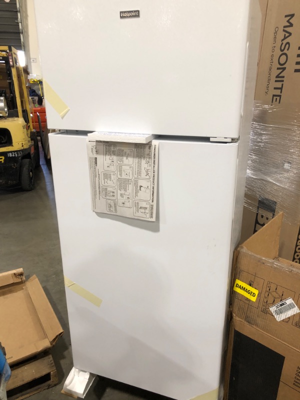 Photo 3 of Hotpoint 17.6 Cubic Feet Top Mount Refrigerator, White, Optional Icemaker 501233
