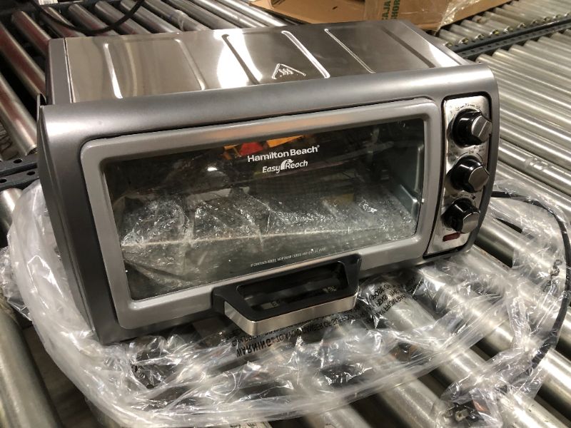 Photo 3 of Hamilton Beach Sure Crisp Air Fryer Toaster Oven with Easy Reach Door, 6 Slice Capacity, Stainless Steel, 31523