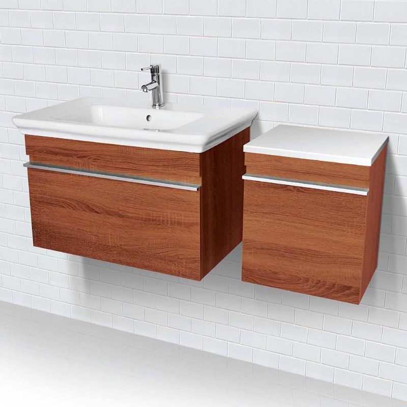 Photo 1 of DecoLav 1836 Lakeside 31-1/2? Wall Mounted Vanity Set with Birch Cabinet, Vitreo