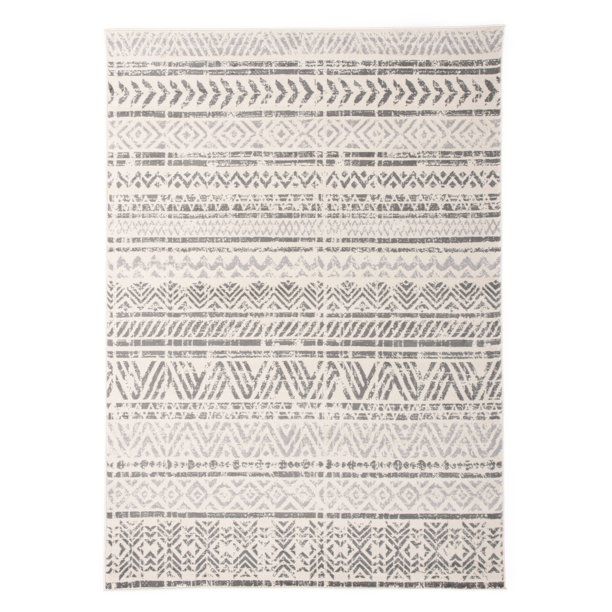 Photo 1 of Geometric Bohemian Design Area Rug 5' x 7' Gray