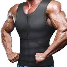 Photo 1 of Men 2-in-1 Waist Trainer Vest, Sweat Body Shaper Tank Top, Neoprene Zipper Adjustable Strap Workout Sauna Suit, SIZE M
