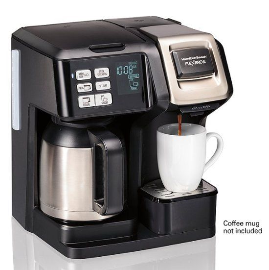 Photo 1 of Hamilton Beach - FlexBrew 10-Cup Coffee Maker and Single Serve Brewer - Black