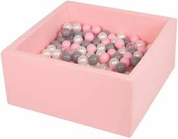 Photo 1 of Ball Pit Kids Ball Pit Memory Foam Ball Pit Square Ball Pits for Toddlers Babies Ball Pit Balls NOT Included - Pink, 4 X 4 FEET