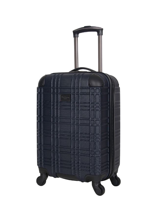 Photo 1 of BEN SHERMAN NOTTINGHAM EMBOSSED HARDSIDE LUGGAGE - NAVY, 24 INCH SPINNER