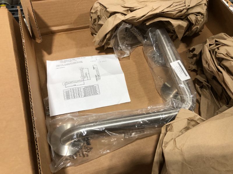 Photo 1 of CSI Bathware BAR-VR12-TW-125-SA Vertical Angle Grab Bar, Satin Stainless
