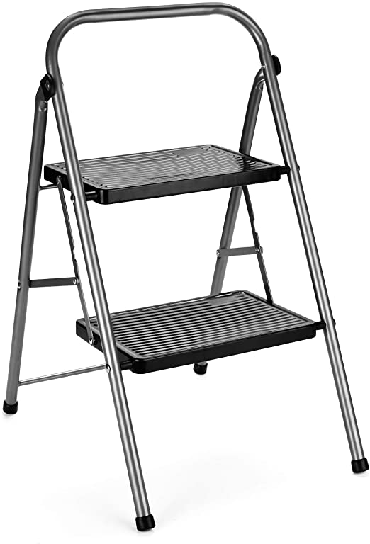 Photo 1 of Delxo Folding Step Stool- 2 Step Ladder with Anti-Slip Pedal, Hold Up to 330LBS Lightweight and Multi-Use for Household and Kitchen Small 2 Step Stool