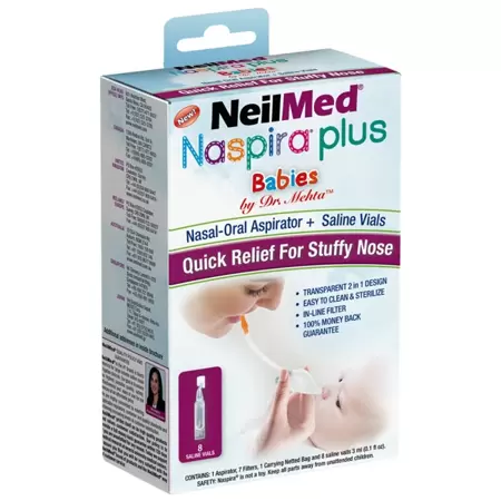 Photo 1 of NeilMed Naspira Plus Nasal Oral Aspirator for Babies with 8 Saline Vials