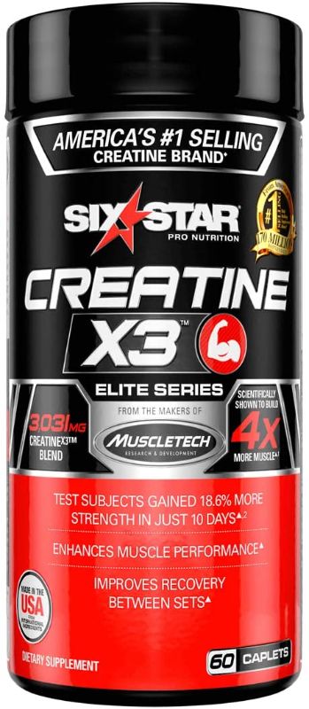 Photo 1 of Creatine Pills | Six Star Post Workout X3 Creatine Capsules | Creatine Monohydrate Blend | Muscle Recovery & Muscle Builder for Men & Women | Creatine Supplements | Creatina Monohidratada, 20 Servings, BEST BY 22 NOV 2024
