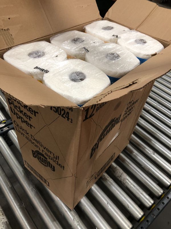 Photo 1 of Bounty Quick-Size Paper Towels, White, 12 Family Rolls = 30 Regular Rolls
