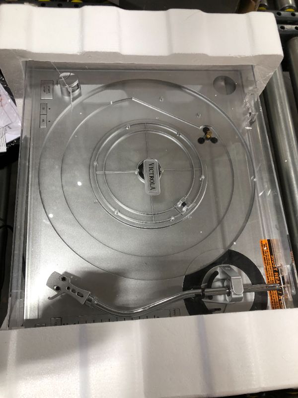 Photo 6 of Victrola - Pro Bluetooth Stereo Turntable - Silver