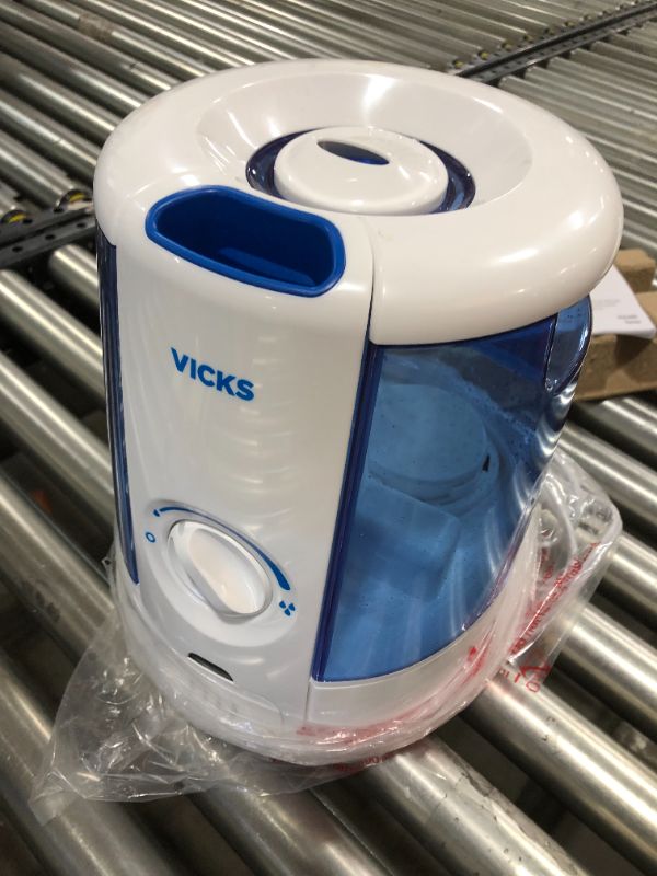 Photo 2 of Vicks Filter-Free CoolRelief Cool Mist Humidifier, Medium Room, 1.2 Gallon Tank – Visible, Medicated Ultrasonic Humidifier for Baby, Kids and Adults, Works With Vicks VapoPads and Vicks VapoSteam
