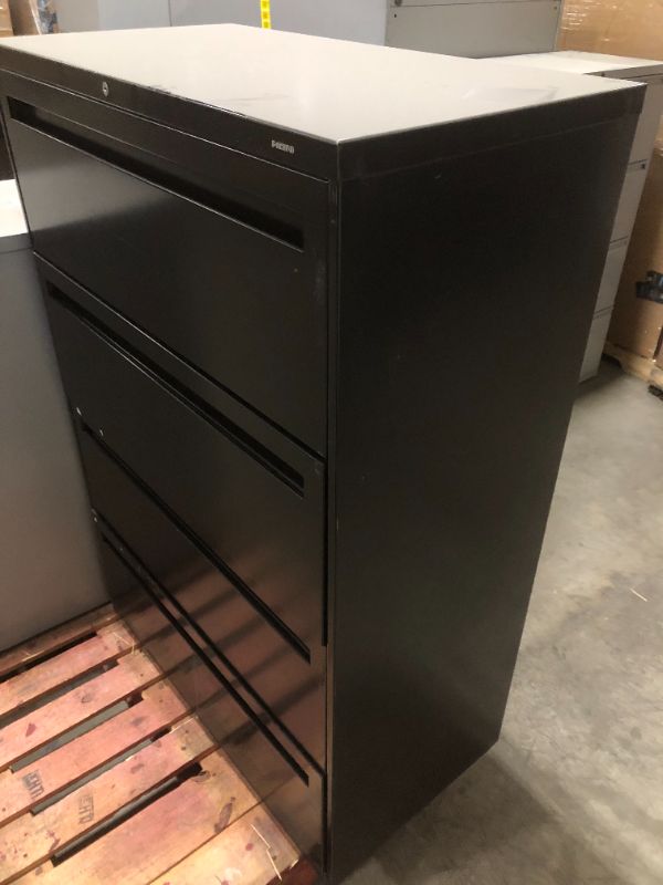 Photo 4 of 4 Drawers Lateral Lockable Filing Cabinet, Black, 36 X 19 X 53 INCHES