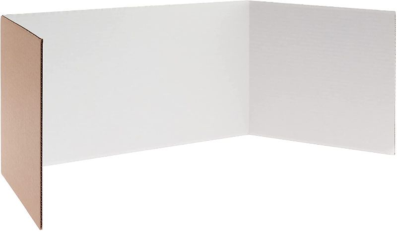 Photo 1 of Flipside Products Corrugated Study Carrels, 12" x 48", White, Pack of 24 