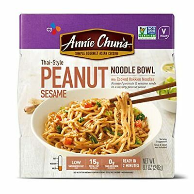 Photo 1 of 6 PACK - Annie Chun's Vegan Noodle Bowl Peanut Sesame - 8.7oz
BEST BY FEB 26, 2022