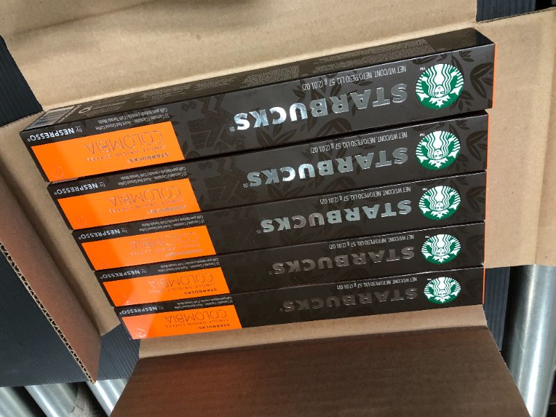 Photo 2 of 5 PACK Starbucks by Nespresso Single-Origin Colombia (10-count single serve capsules compatible with Nespresso Original Line System)


BEST BY MAY 1, 2022