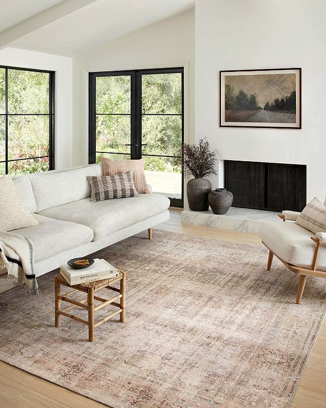 Photo 2 of Amber Lewis x Loloi Georgie Collection GER-02 Ocean / Sand 3'9" x 5'6" Accent Rug