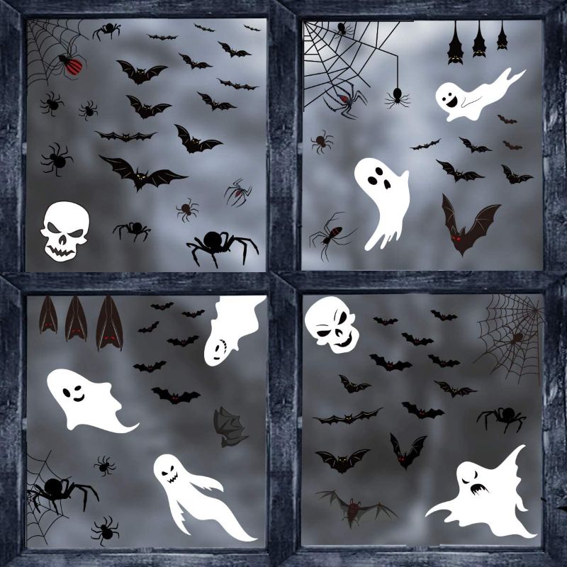 Photo 1 of 200 PCS Halloween Window Clings Decorations, Halloween Stickers for Windows