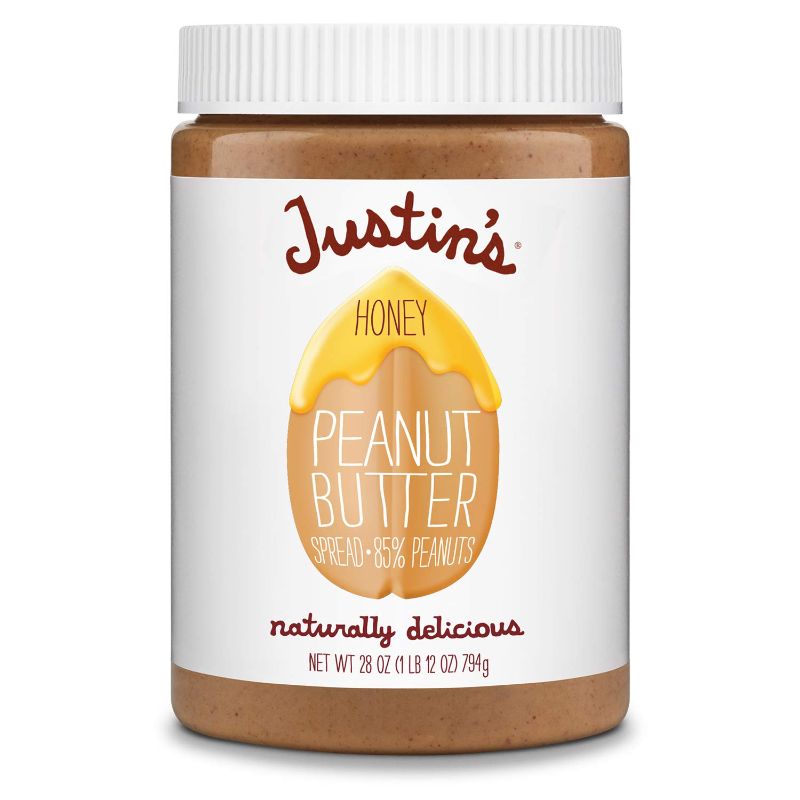 Photo 2 of 3 PACK Justin's Honey Peanut Butter, No Stir, Gluten-free, Non-GMO, Responsibly Sourced, 28 Ounce Jar

EXPIRES 5/2022