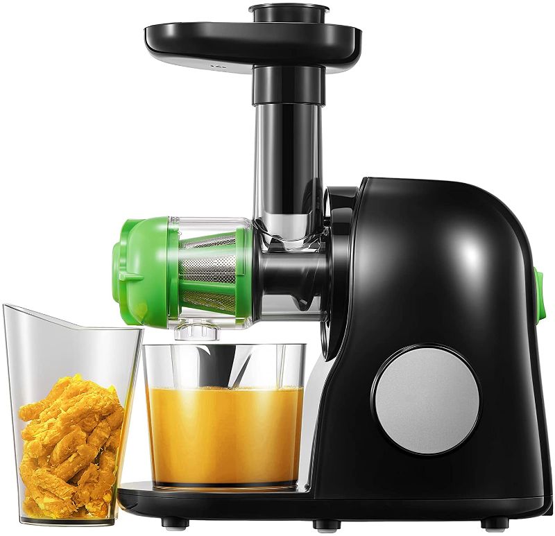 Photo 1 of Slow Masticating Juicer Extractor Professional Machine, Cold Press Juicer with Quiet Motor and Reverse Function, High Nutrient Fruit and Vegetable Juice with Juice Jug & Brush for Cleaning