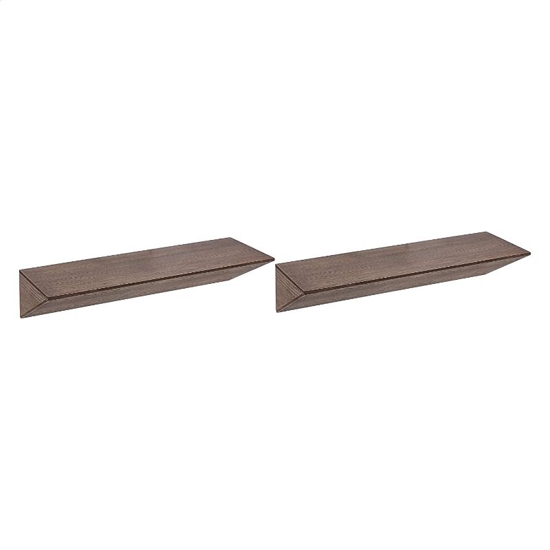 Photo 1 of Amazon Basics Floating Cube Shelves - 24-Inch, Espresso, 2-Pack