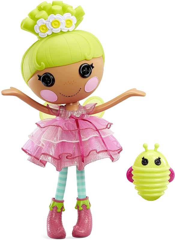 Photo 1 of Lalaloopsy Doll- Pix E. Flutters & Pet Firefly, 13" Fairy Doll with Florescent Yellow Hair, Pink Outfit & Accessories, Reusable House Playset- Gifts for Kids, Toys for Girls