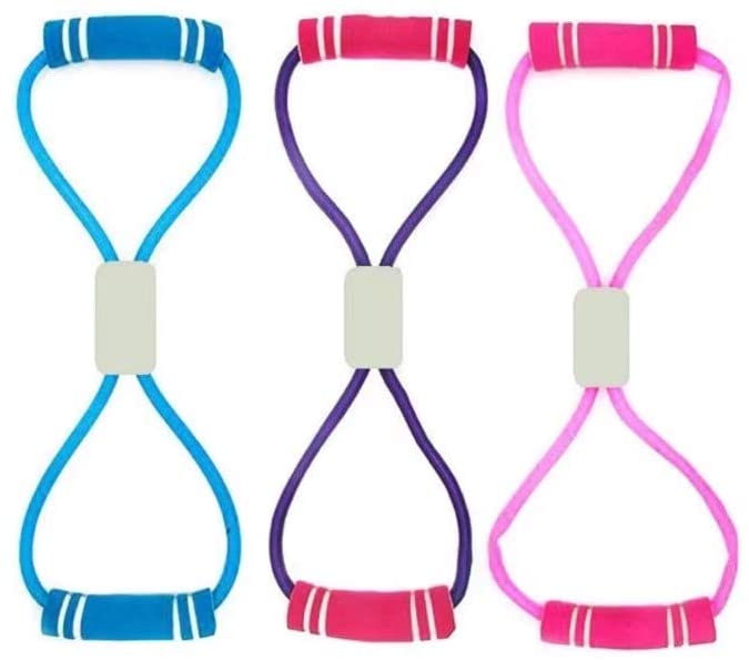 Photo 1 of 2 PACK

Lazat Chef Fitness Pulling Rope, Body Shaping Tube Chest Expander, Figure 8 Elastic Yoga Rally Strap, Resistance Exerciser Bands
