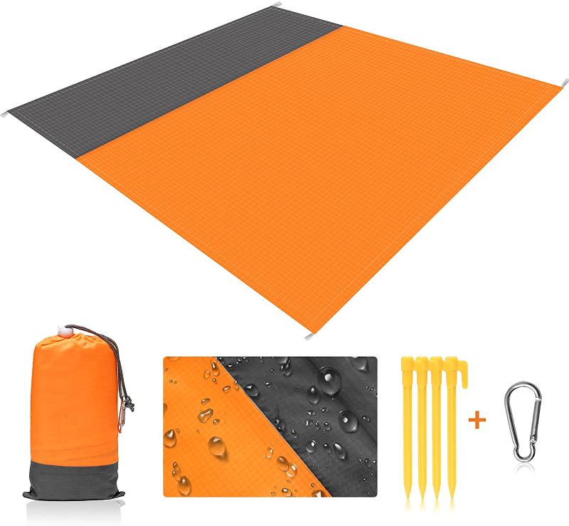 Photo 1 of Beach Blanket Sandproof Picnic Outdoor Mat Oversized & Lightweight Beach Mat Quick Drying Outdoor Blanket for Travel, Hiking, Camping, Music Festival