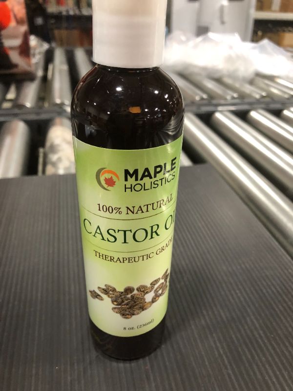 Photo 2 of Castor Oil for Hair Skin and Nails - Pure Cold Pressed Castor Oil for Eyelashes Eyebrows - Nourishing Emollient and Humectant Moisturizer for Dry Skin Care and Carrier Oil for Essential Oils Mixing