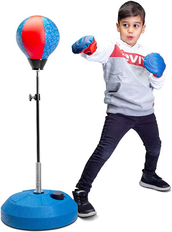 Photo 1 of TechTools Punching Bag for Kids, Reflex Boxing Bag with Stand