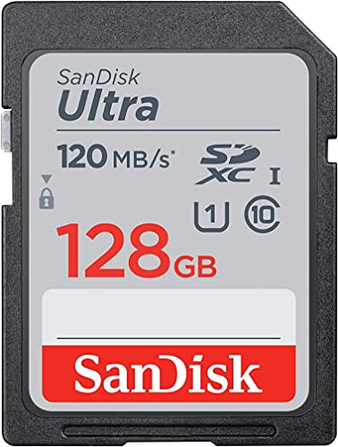 Photo 1 of SanDisk 128GB Ultra SDXC UHS-I Memory Card - 120MB/s, C10, U1, Full HD, SD Card - SDSDUN4-128G-GN6IN