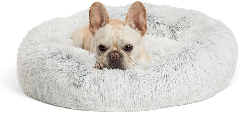 Photo 1 of Best Friends by Sheri Donut Bed in Shag, Frost, 23"x23" (< 25 lbs)