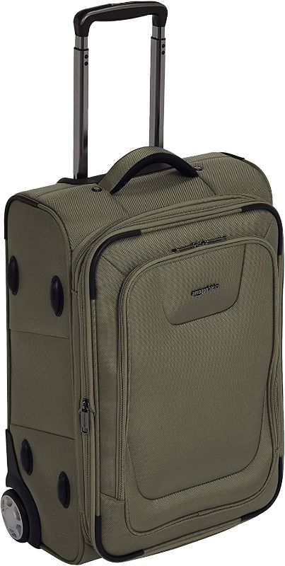 Photo 1 of Amazon Basics Expandable Softside Carry-On Luggage Suitcase With TSA Lock And Wheels - 24 Inch, Olive
