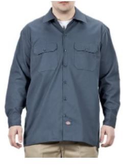 Photo 1 of Dickies Men's Big-Tall Long-Sleeve Work Shirt, DARK NAVY, SIZE LARGE
