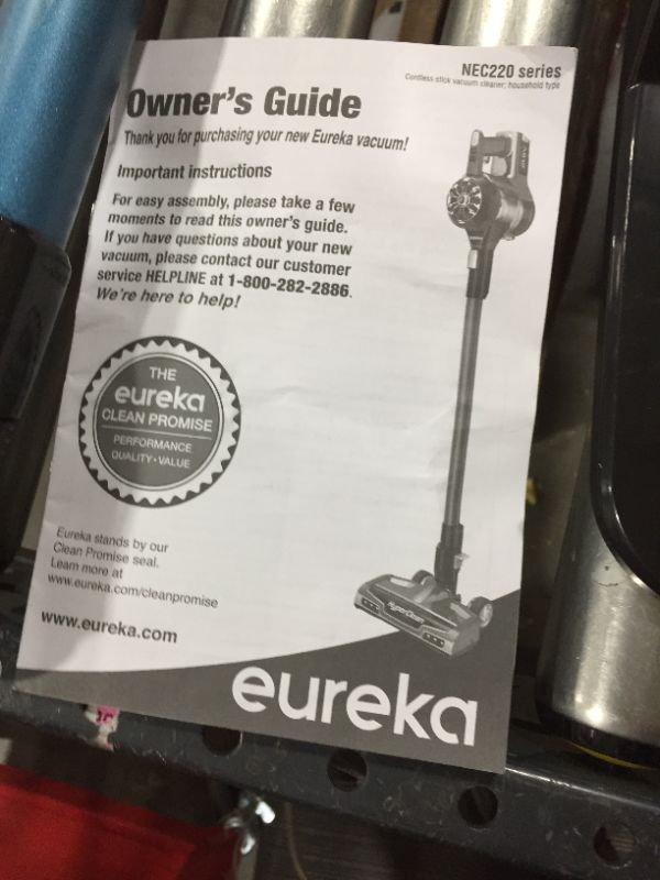 Photo 4 of EUREKA NEC222 HyperClean Cordless Vacuum Cleaner, Deep Ocean , Blue