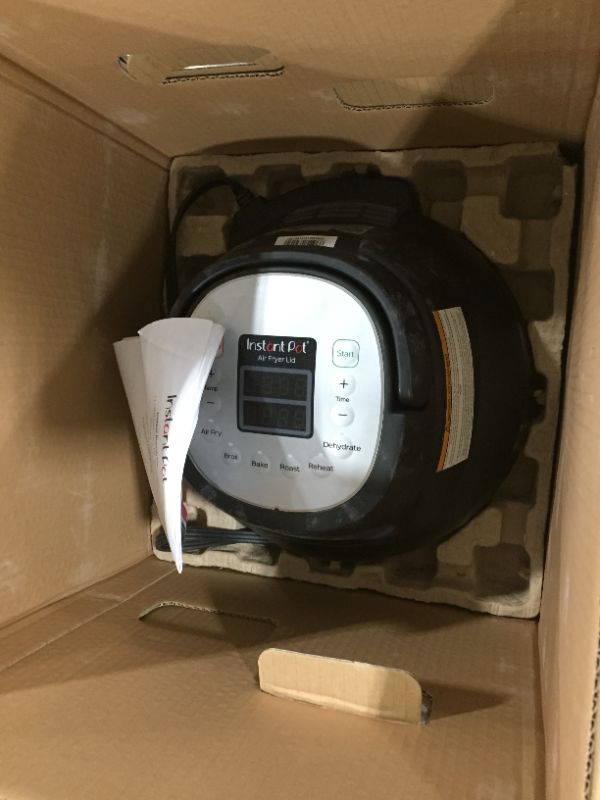 Photo 2 of Instant Pot 6 Qt. Air Fryer Lid in Black