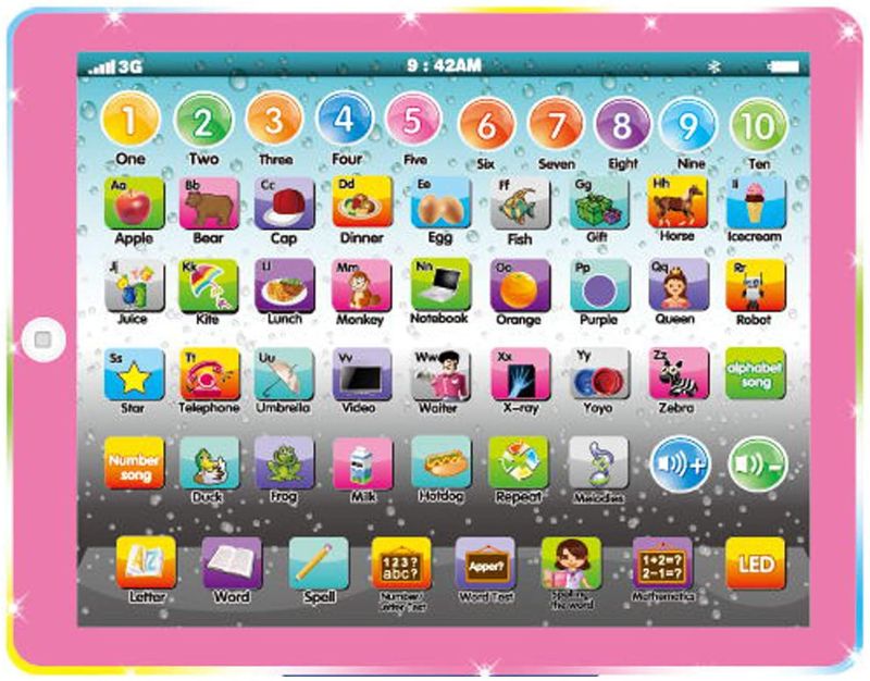 Photo 1 of Wenbeier Kid Tablet/Learning Pad/Toddler Tablet with ABC/Word/Song/Music/Number Electronic Interactive Toy for Educational Preschool Boys & Girls 3-8 Years Old
