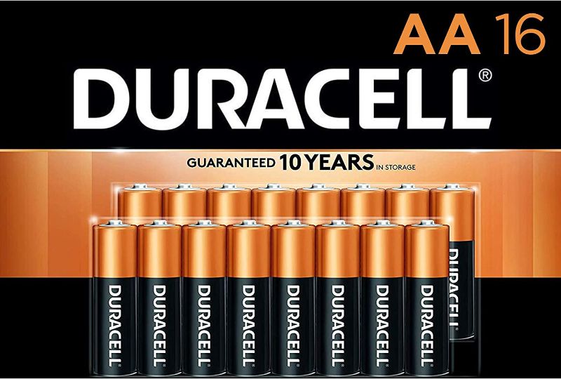 Photo 1 of Duracell - CopperTop AA Alkaline Batteries - Long Lasting, All-Purpose Double A battery for Household and Business - 16 Count
