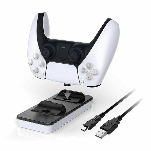 Photo 1 of WiseZen Dobe PS5 Controller Charger Station, Playstation 5 Accessories Charging Dock with 2 USB Type-C Ports
