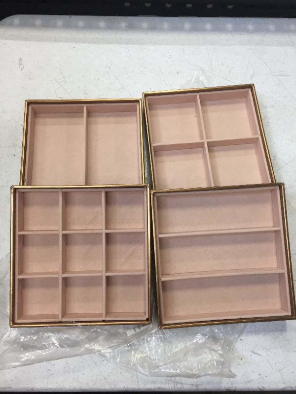 Photo 3 of ABO Gear Stackable Jewelry Box Jewelry Organizer Jewelry Trays - Set of 4 - Bronze
