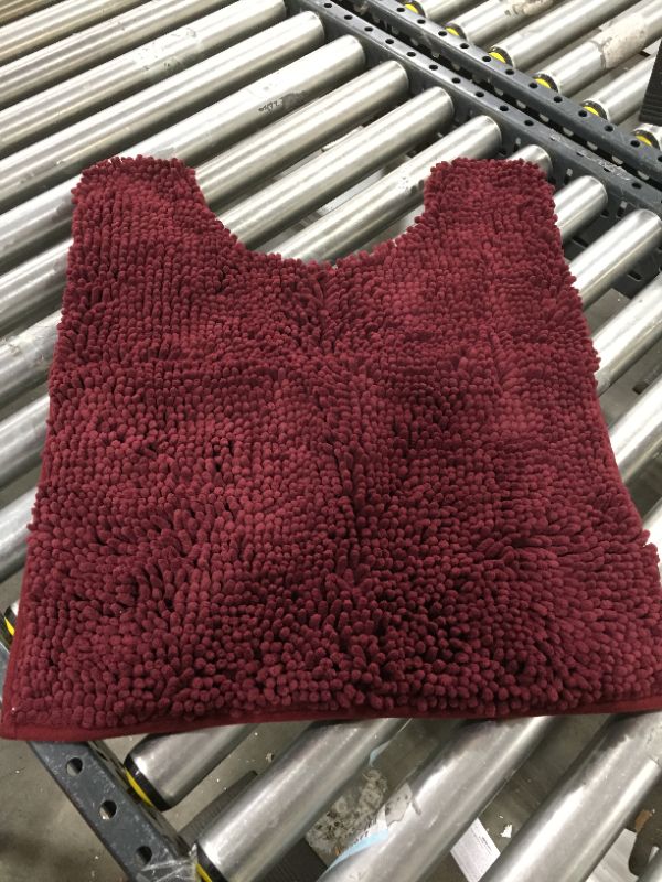 Photo 1 of 19X23 Burgundy Sherpa Toilet Rug 