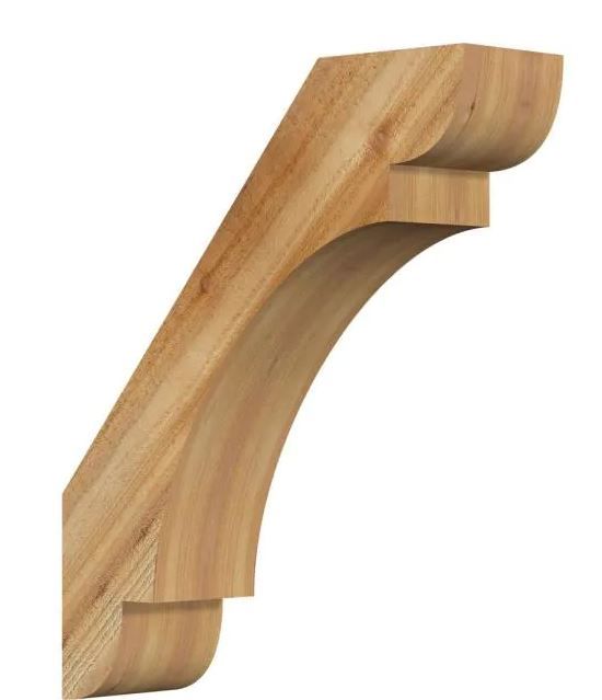 Photo 1 of 6 in. x 26 in. x 22 in. Western Red Cedar Olympic Rough Sawn Brace
