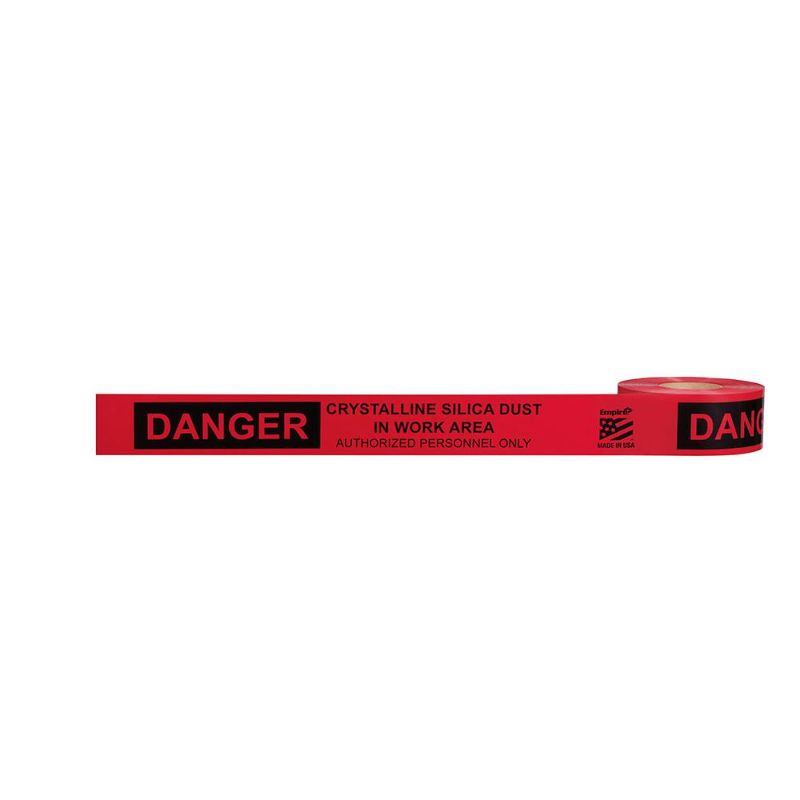 Photo 1 of 3 in. X 1000 Ft. Danger Crystalline Silica Dust - Premium Grade