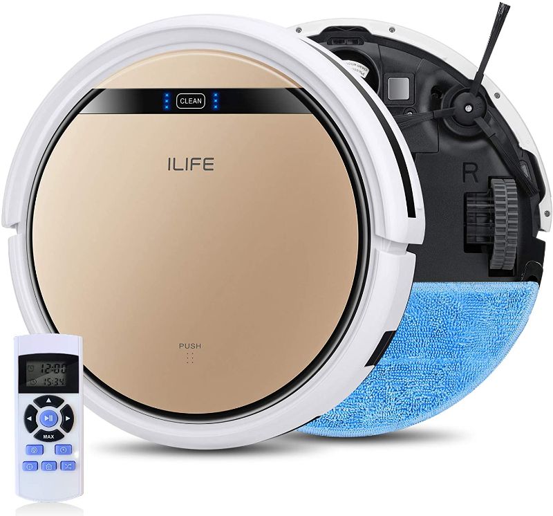 Photo 1 of ILIFE V5s Pro 2, 2-in-1 Robot Vacuum and Mop Combo, Slim, Automatic Self-Charging Robotic Vacuum, Daily Schedule, Zigzag Cleaning Path, Ideal for Pet Hair, Hard Floor and Low Pile Carpet