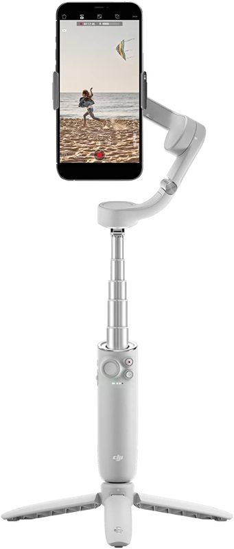 Photo 1 of DJI OM 5 Smartphone Gimbal Stabilizer, 3-Axis Phone Gimbal, Built-in Extension Rod, Portable and Foldable, Android and iPhone Gimbal with ShotGuides, Vlogging Stabilizer, YouTube TikTok Video, Grey
