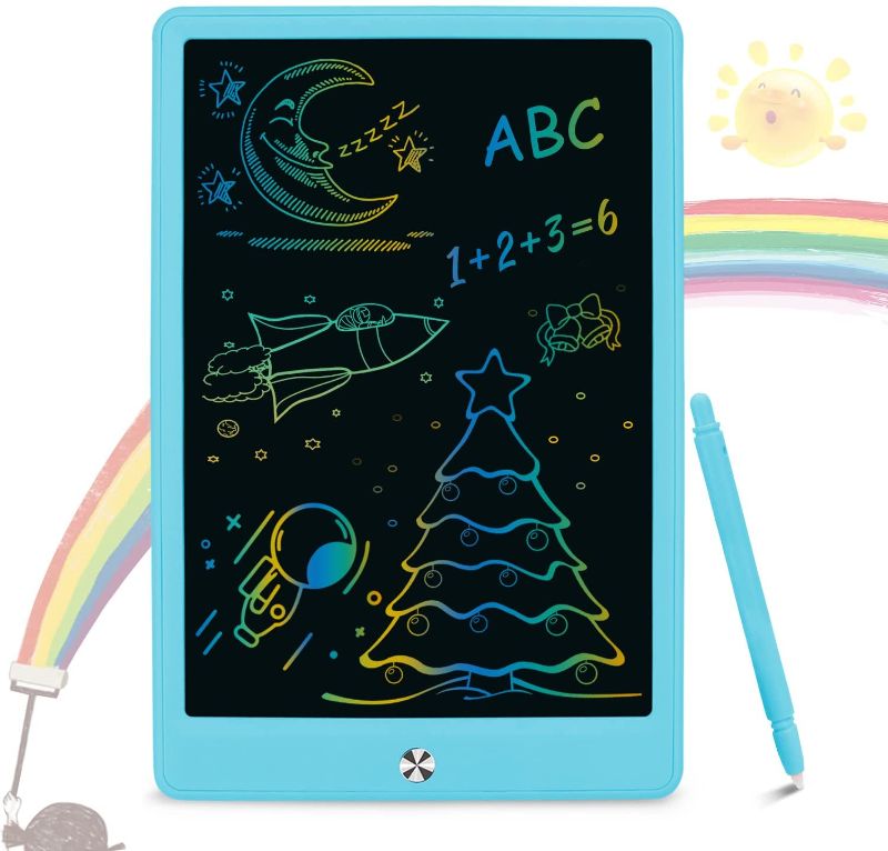 Photo 1 of LCD Writing Tablet, 13'' Colorful Toddler Doodle Board Drawing Tablet, Kids Drawing Pad Erasable Reusable Electronic Drawing Pads, Learning for 3 4 5 6 Years Old Girls Boys(Blue)
