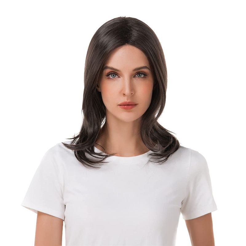 Photo 1 of Brown Wig Bob Headline Natural Looking Short Shoulder Length Wig Cosplay Daily Use Synthetic Heat Resistant for Women Girl
