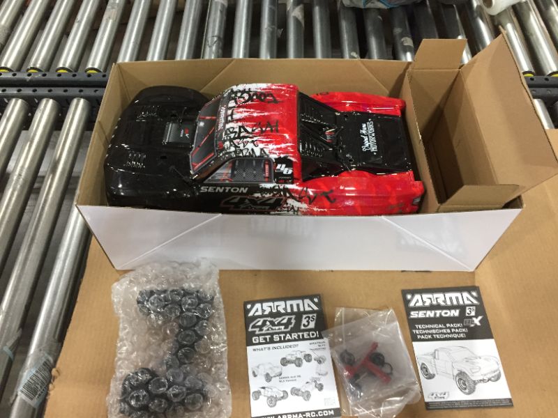 Photo 3 of ARRMA 1/10 SENTON 4X4 V3 3S BLX Brushless Short Course Truck RTR (Transmitter and Receiver Included, Batteries and Charger Required ), Red, ARA4303V3T2
