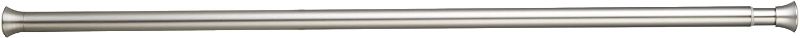 Photo 1 of Amazon Basics Tension Curtain Rod, Adjustable 36-54" Width - Nickel, Classic Finial
