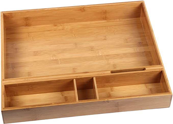 Photo 1 of Creative Home Natural Bamboo Multipurpose Organizer, Coffee Machine Accessories Storage Tray
