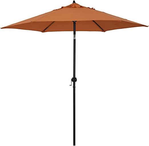 Photo 1 of Astella 9' Rd Crank Open Tilting Market Umbrella, Tuscan Orange

